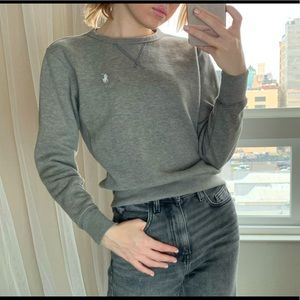 New Gray Polo Ralph Lauren Crewneck Sweatshirt